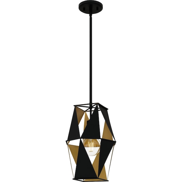 Quoizel Piccolo Pendant Mid Pendant 1 Light Matte Black QPP6196MBK - main